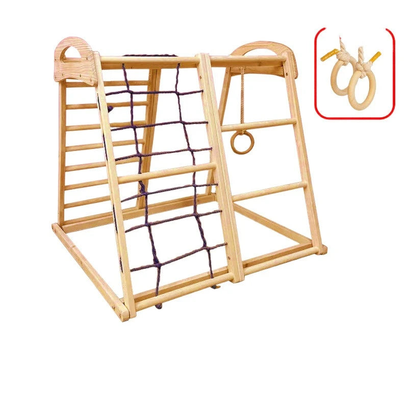 Wooden Indoor and Outdoor Kids Slide Climbing Frame Montessori