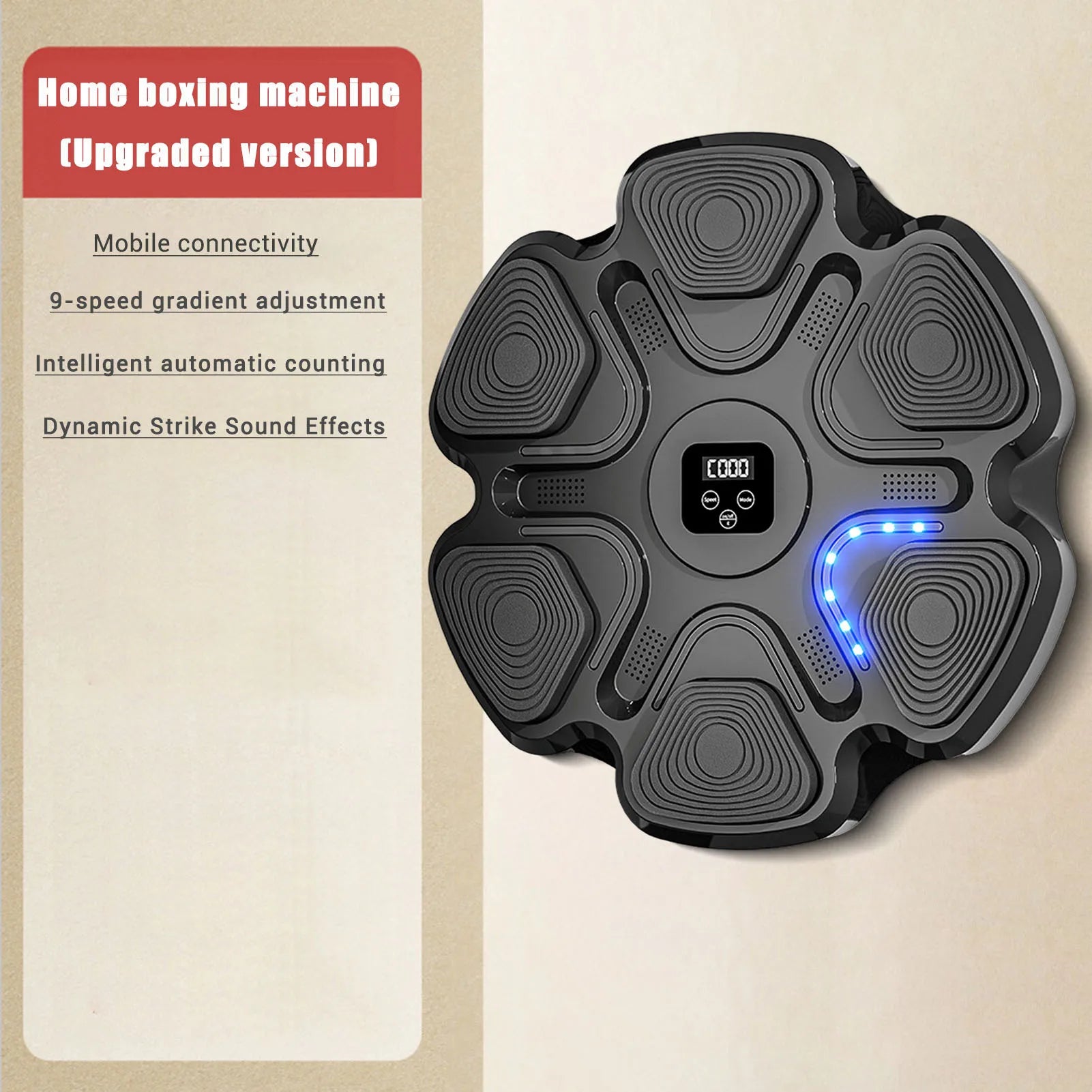 Wall Mounted Musical Boxing Machine Digital Target Training Boxing Machine for Kids Adults Men and Women MIAO-US