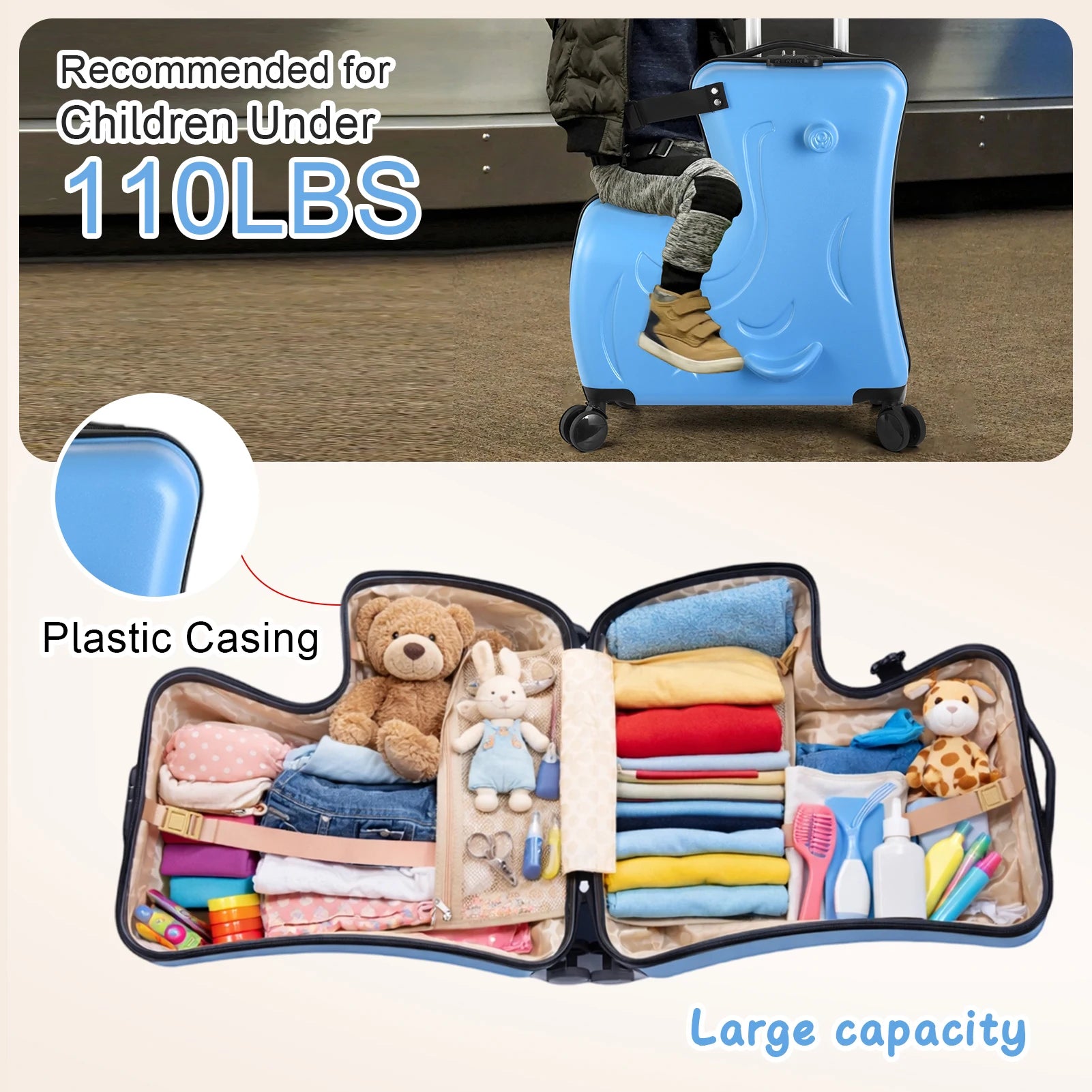 Kids Ride on Luggage