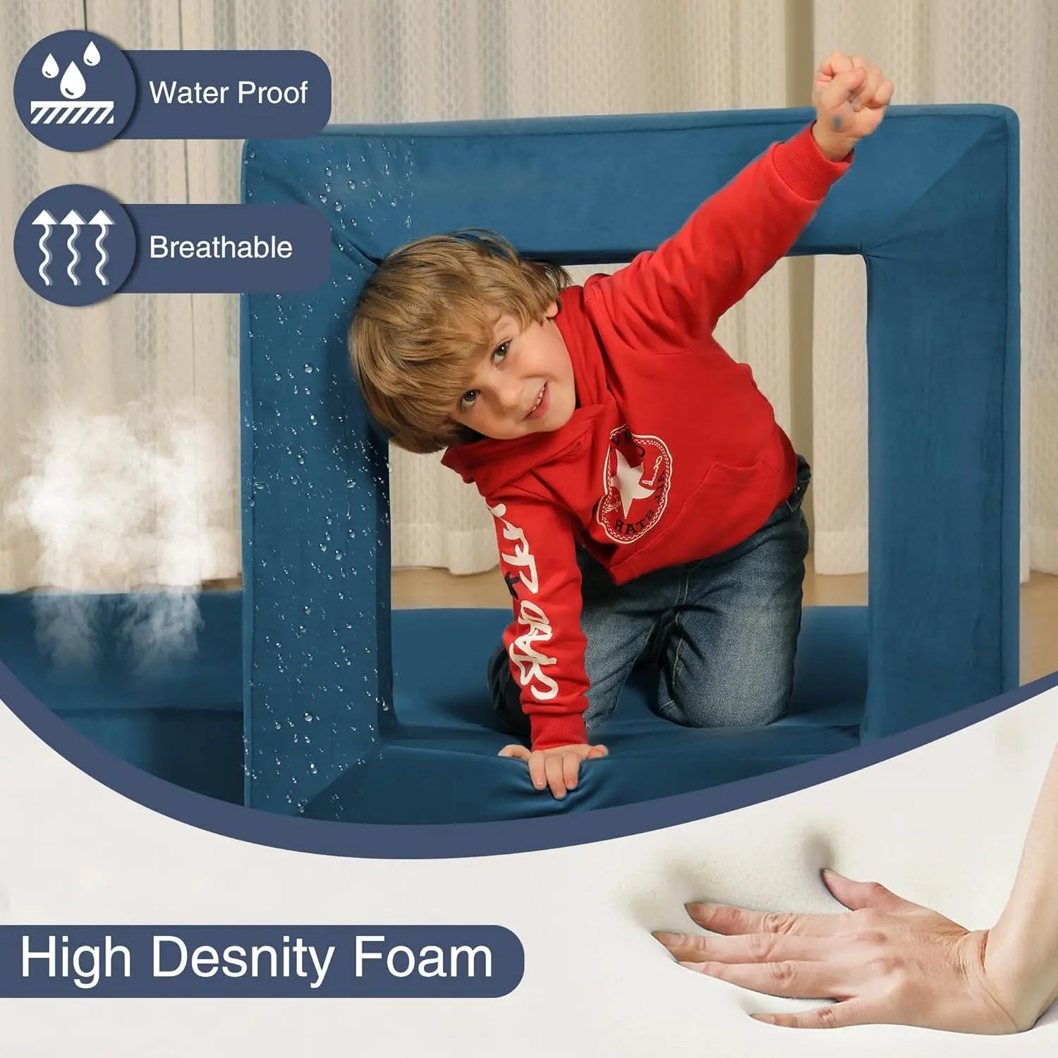 22-Piece Modular Kids Play Couch for Playroom, Bedroom, and Living Room - Inspiring Creativity with Convertible Foam Sofa