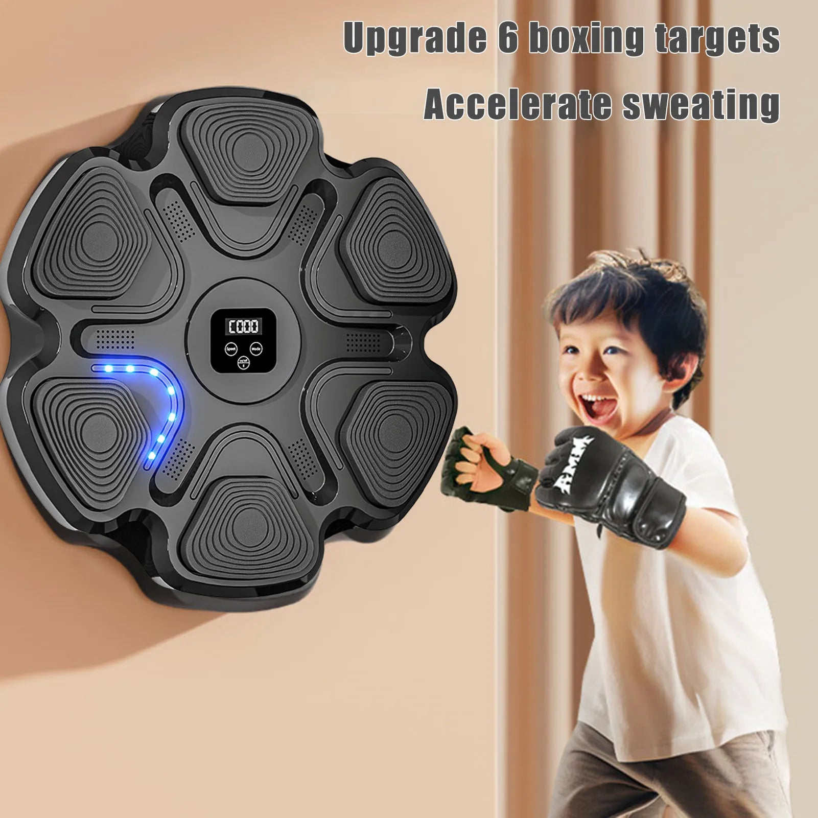 Wall Mounted Musical Boxing Machine Digital Target Training Boxing Machine for Kids Adults Men and Women MIAO-US