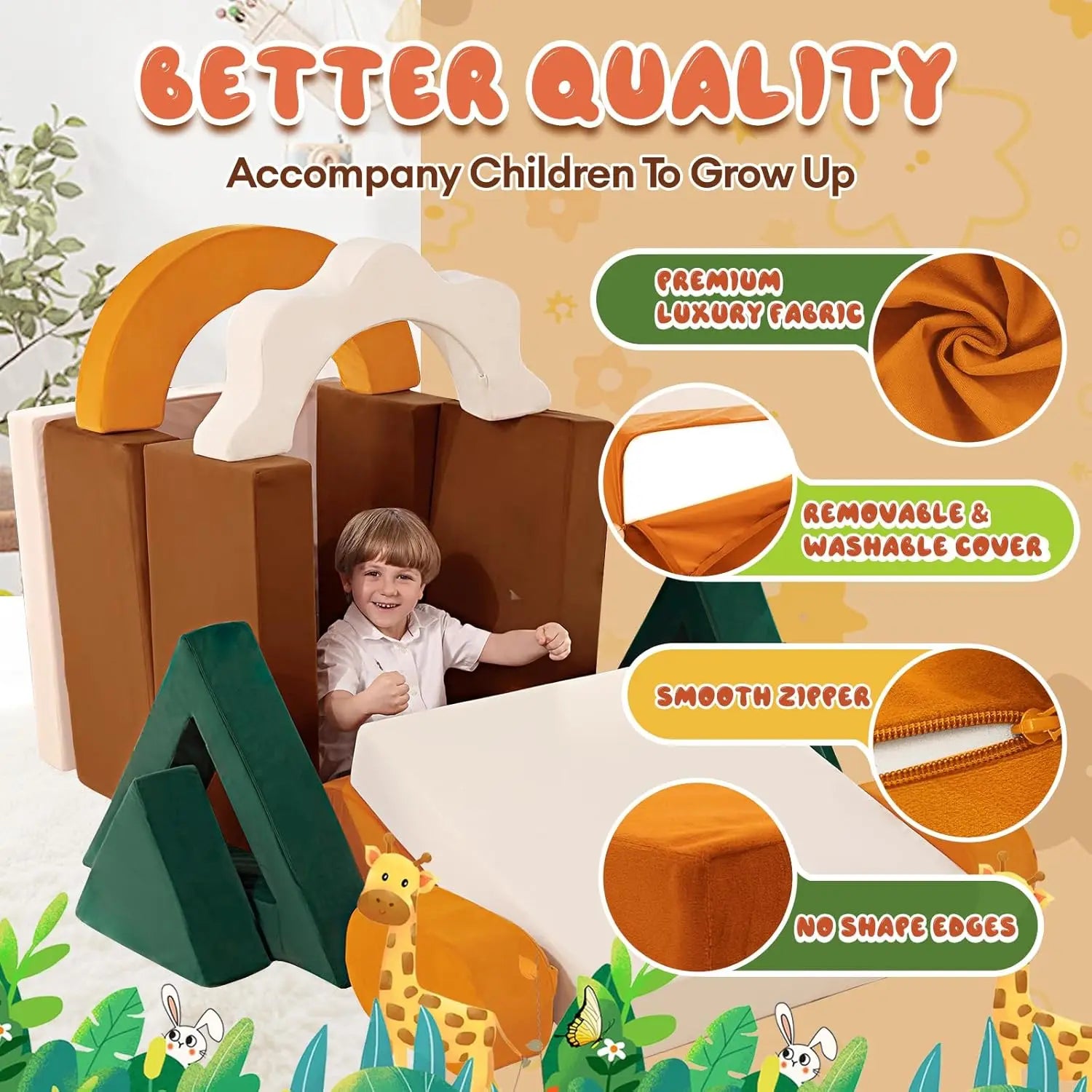 jungle theme Modular Kids Play Couch