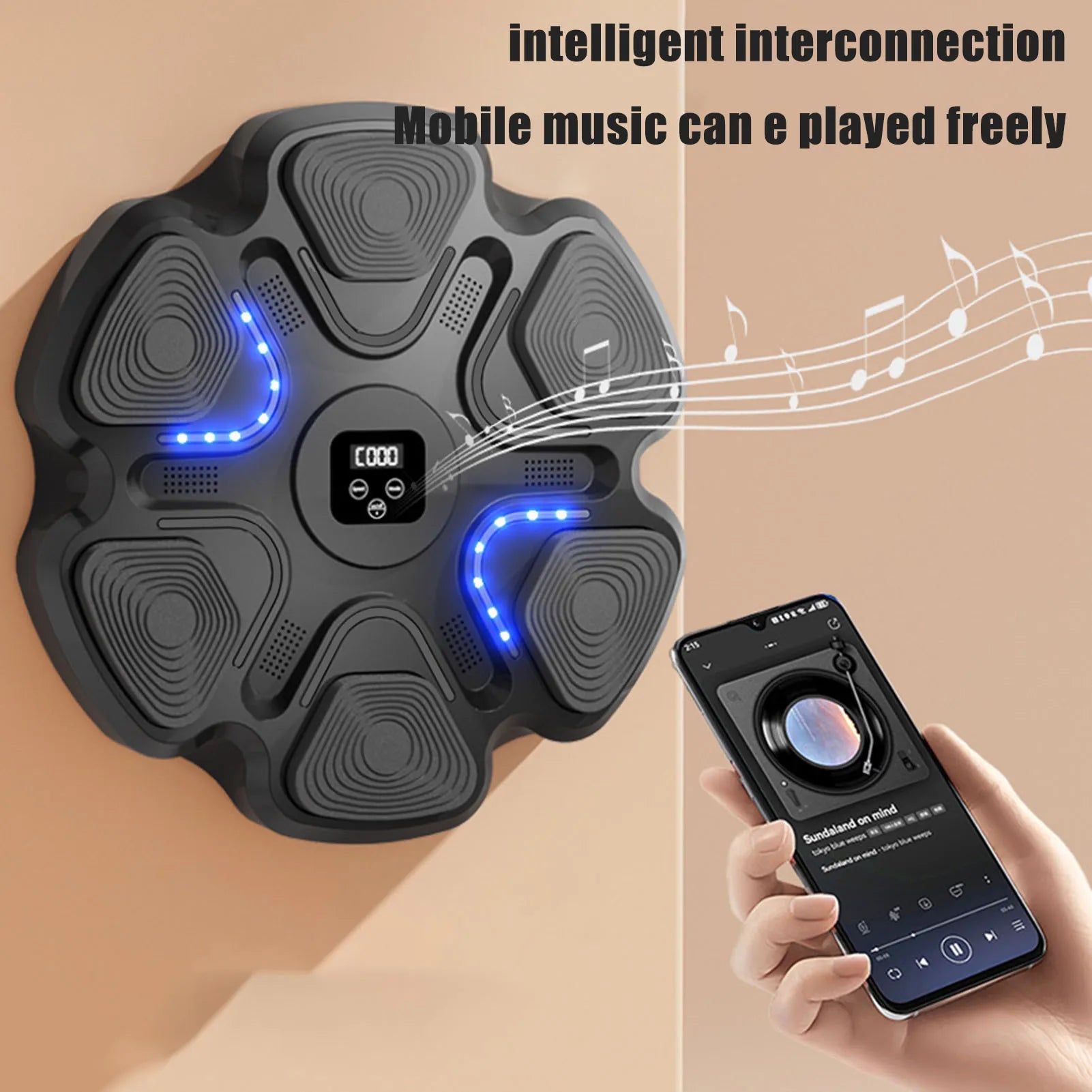 Wall Mounted Musical Boxing Machine Digital Target Training Boxing Machine for Kids Adults Men and Women MIAO-US