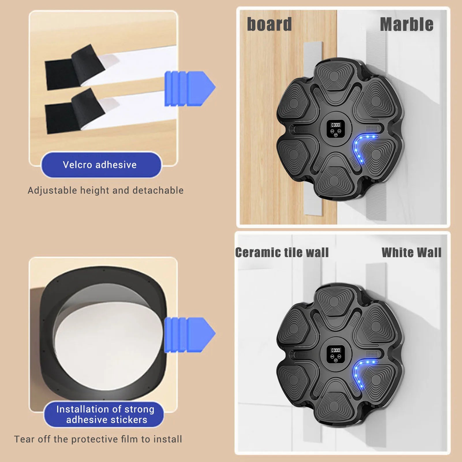 Wall Mounted Musical Boxing Machine Digital Target Training Boxing Machine for Kids Adults Men and Women MIAO-US