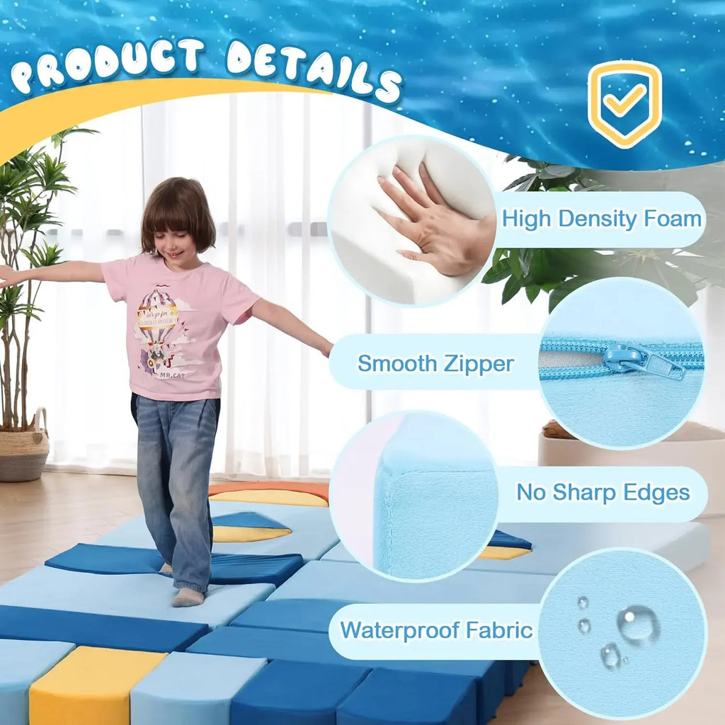 22Pcs Modular Kids Play Couch for Toddler -